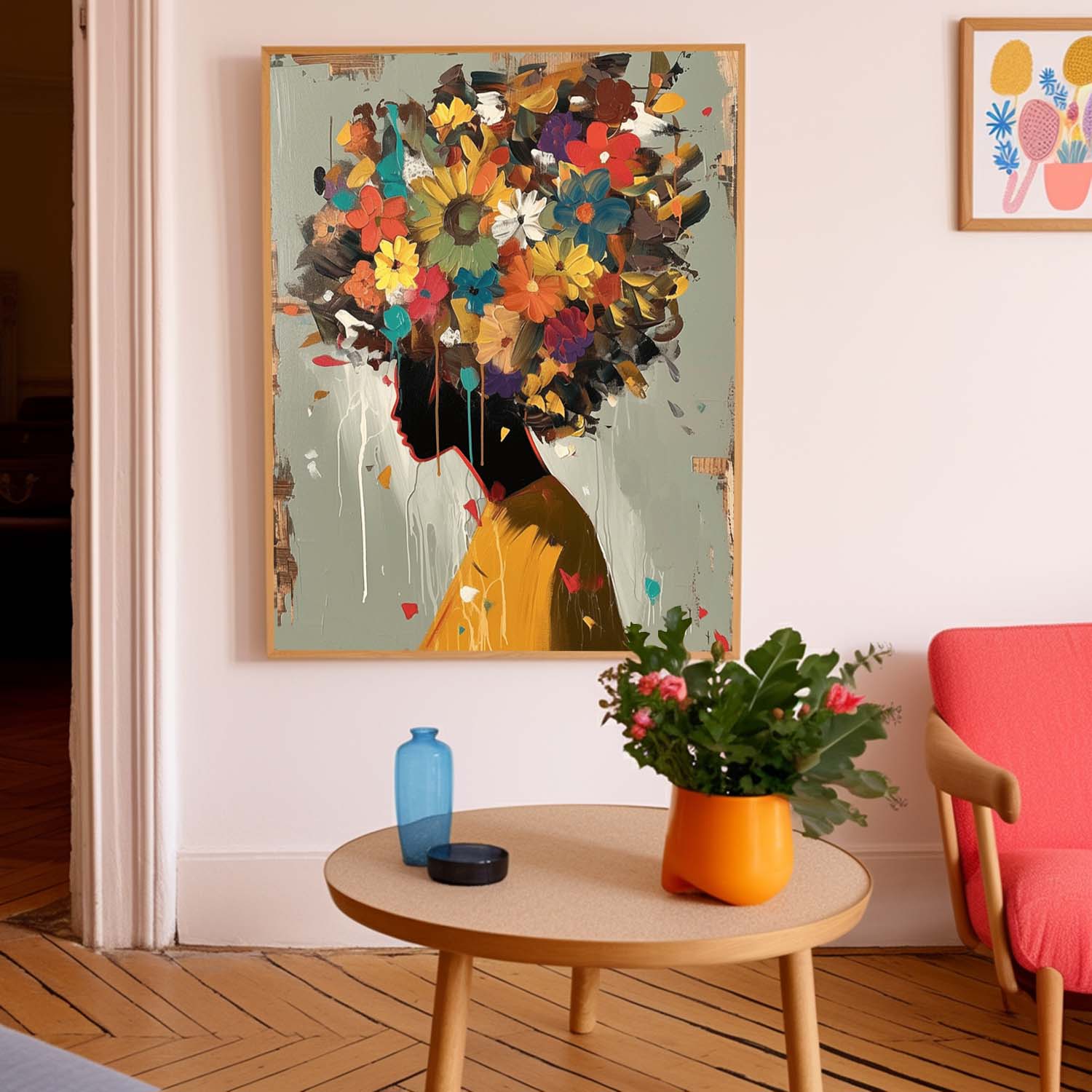 Wall Art People Floral Cheerful Lively