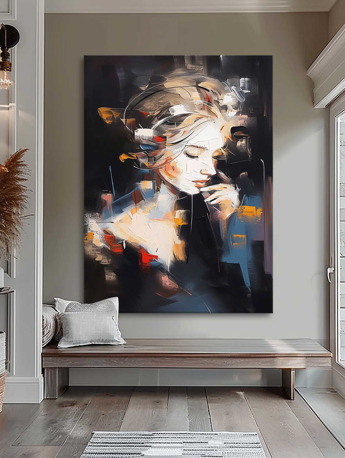 Wall Art People Impasto Expressionist Moody