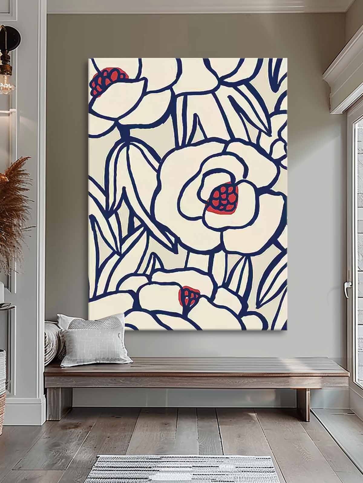 Wall Art Graphic Flower Bold Retro Artistic