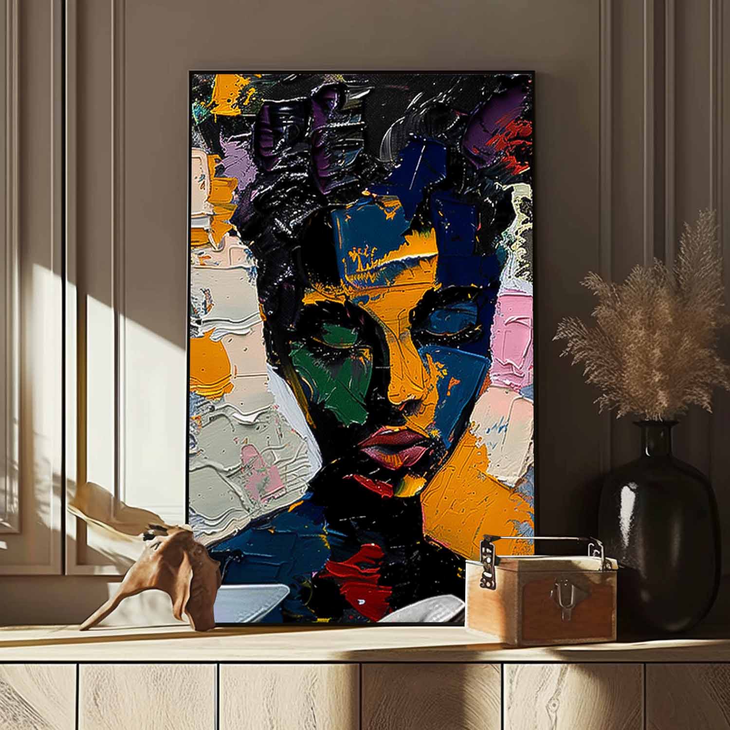 Wall Art Impasto People Painterly Scene